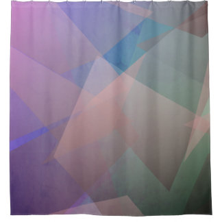 Abstract Flying Particles | Geometrical Shapes Shower Curtain