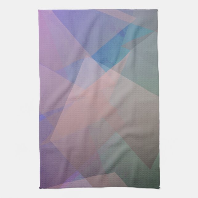 Abstract Flying Particles | Geometrical Shapes Tea Towel (Vertical)