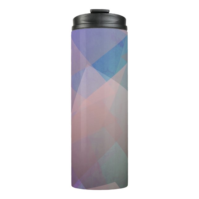 Abstract Flying Particles | Geometrical Shapes Thermal Tumbler (Front)