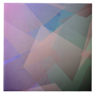 Abstract Flying Particles Geometrical Shapes Tile