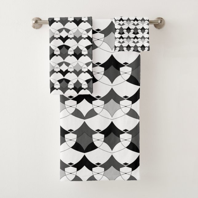 Abstract folk african ethno traditional native  bath towel set (Insitu)