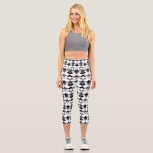 Abstract folk african ethno traditional native  capri leggings