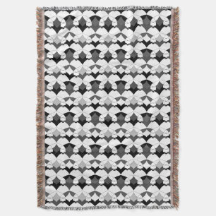 Abstract folk african ethno traditional native tri throw blanket