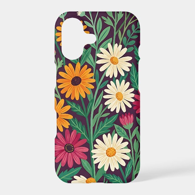Abstract Folk Daisies Butterflies iPhone Cases (Back)