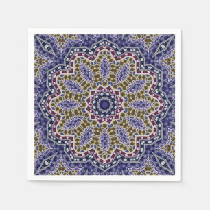 Abstract folk mandala ethno traditional ornamental napkin