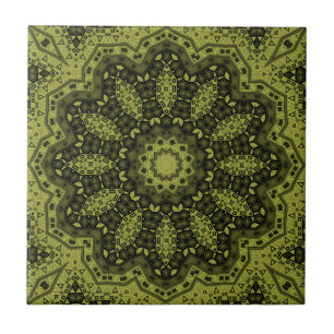 Abstract folk mandala ethno traditional ornamental tile