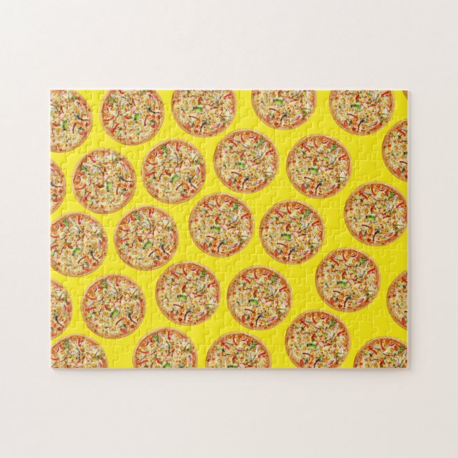 Abstract Food art, Pizza Jigsaw Puzzle (Horizontal)
