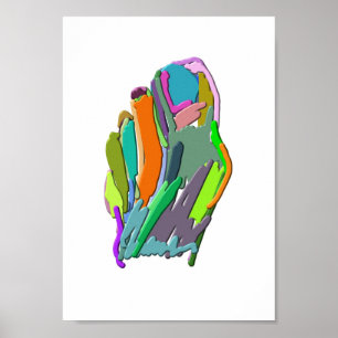 Abstract foot poster