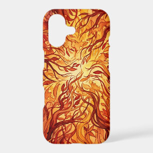 Abstract Forest Canopy Fire Red iPhone Cases