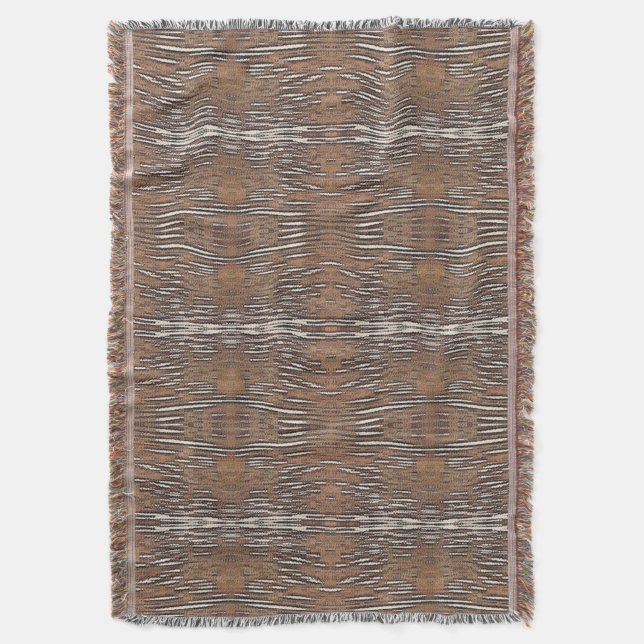 Abstract Forest-Red Throw Blanket (Front Vertical)