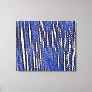 Abstract Forest Royal-Blue Canvas Print