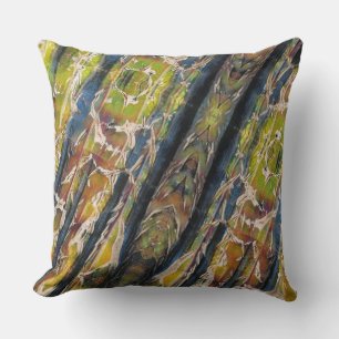 Abstract forest through the trees Diagonal Cushion