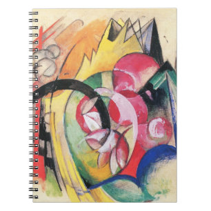 Abstract Forms (aka Coloured Flowers) by Franz Mar Spiral Notebook