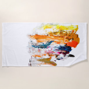 Abstract Forms Born from a Living Artist’s Palette Beach Towel
