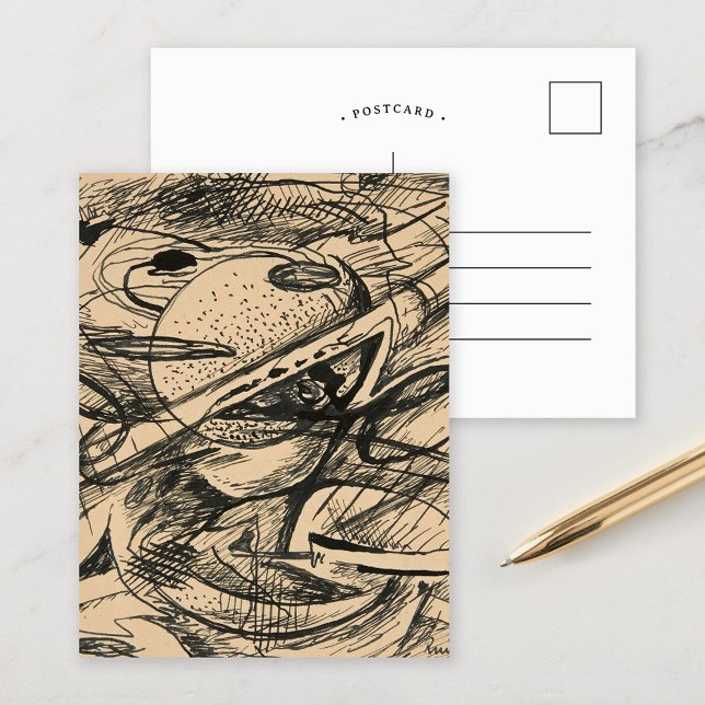 Abstract Forms | Rudolf Bauer Postcard (Creator Uploaded)