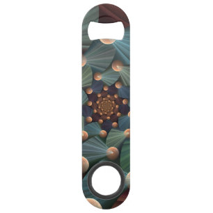 Abstract Fractal Art With Depth Brown Slate Blue