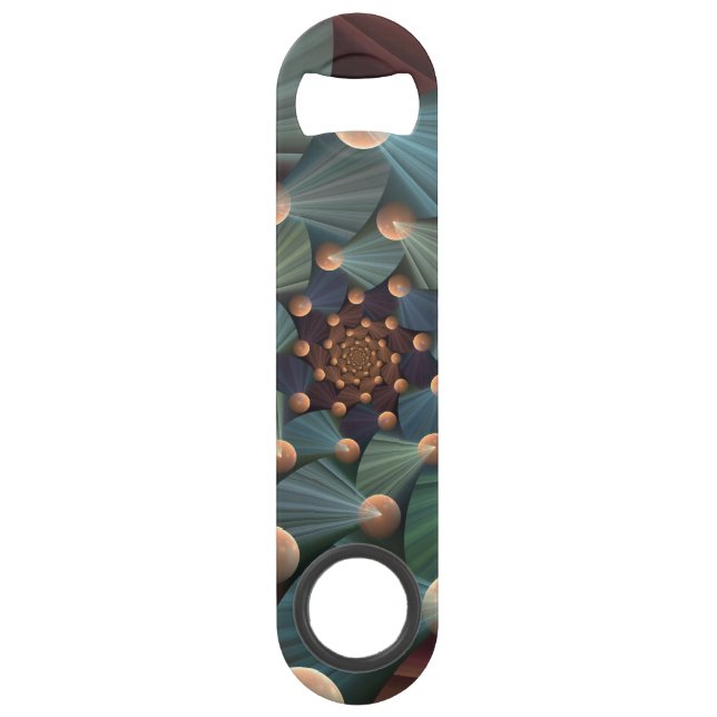 Abstract Fractal Art With Depth Brown Slate Blue (Front)