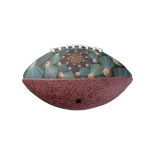 Abstract Fractal Art With Depth Brown Slate Blue Football