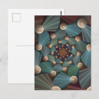 Abstract Fractal Art With Depth Brown Slate Blue