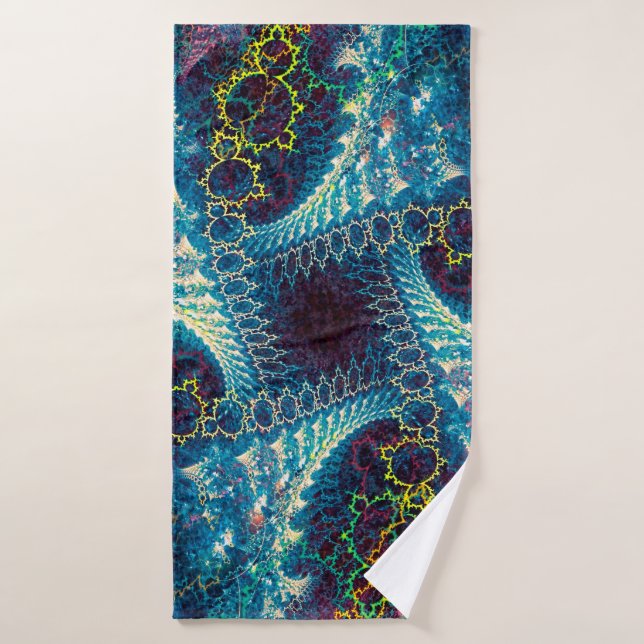Abstract fractal background - computer-generated i bath towel (Bath Towel)