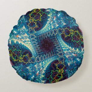 Abstract fractal background - computer-generated i round cushion