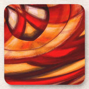 Abstract Fractal Circles Poster Print Coaster