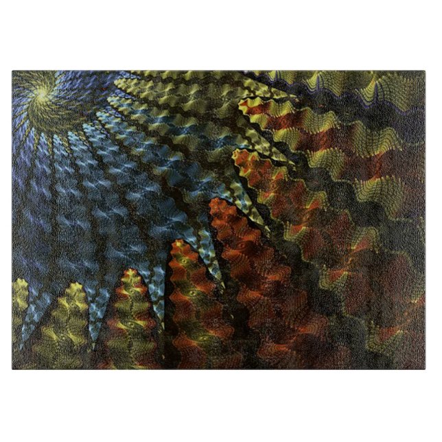 Abstract Fractal Cutting Board (Front)