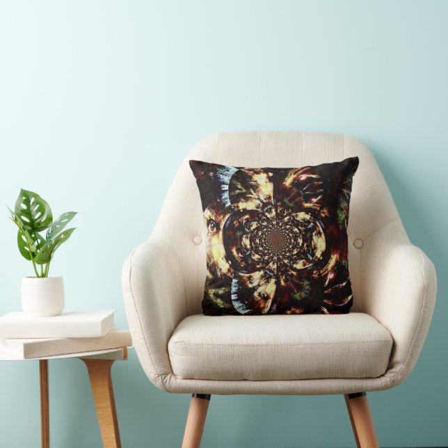 Abstract fractal faces cushion (Chair)