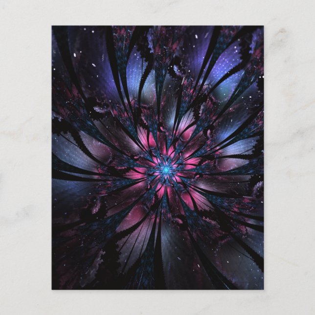 Abstract fractal flower design. (Front)