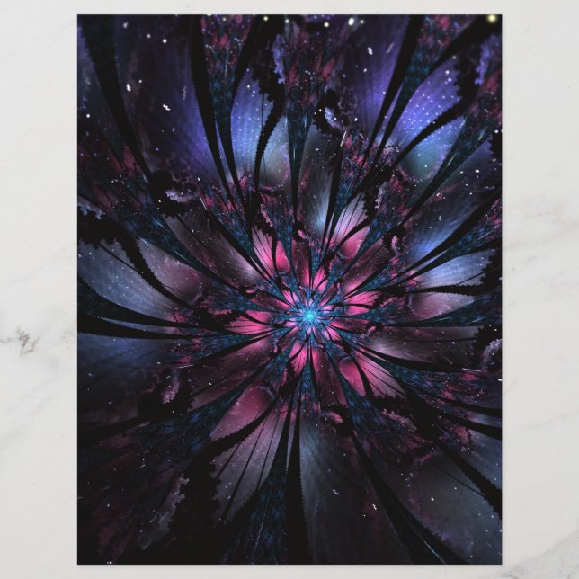 Abstract fractal flower design. (Front)