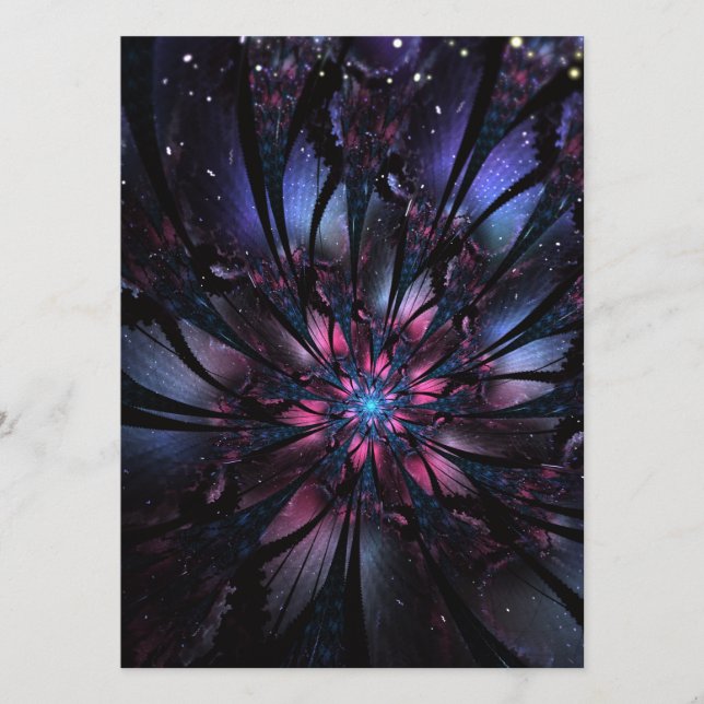 Abstract fractal flower design.  advice card (Front)