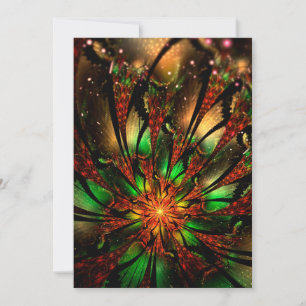 Abstract fractal flower design.  announcement