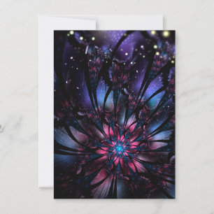 Abstract fractal flower design.  announcement