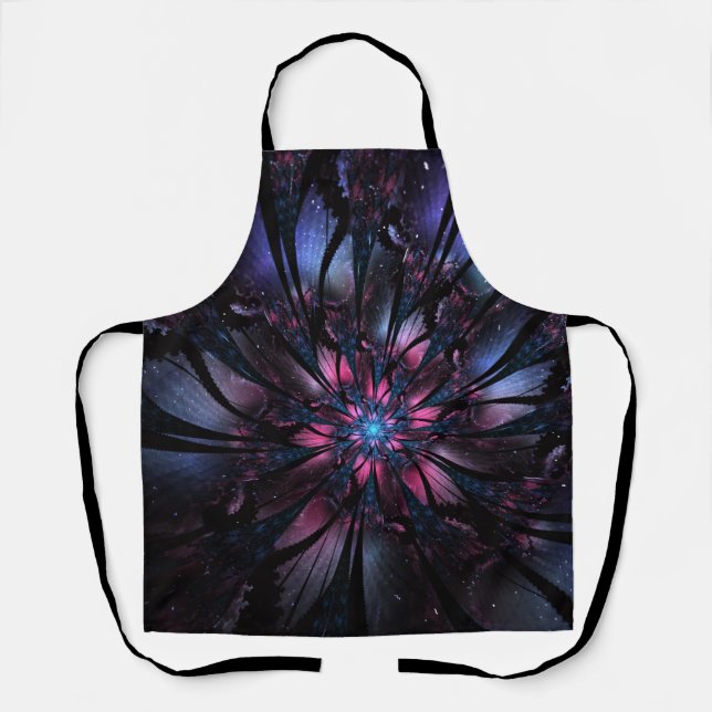 Abstract fractal flower design.  apron (Front)