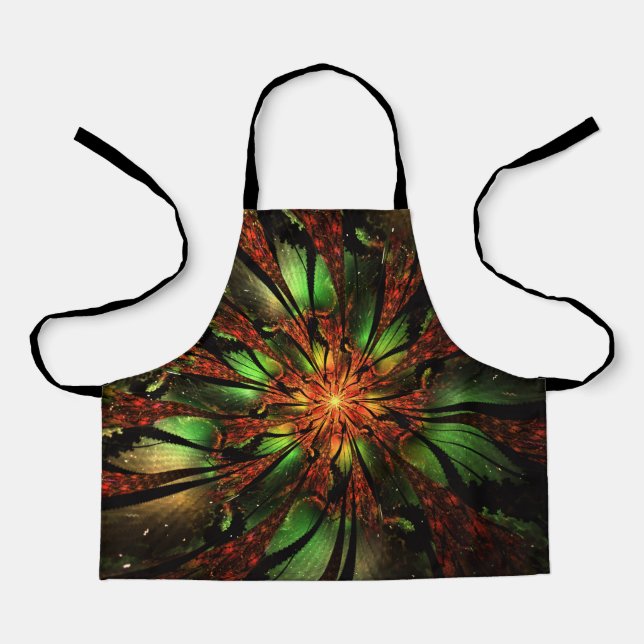 Abstract fractal flower design.   apron (Front)