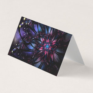 Abstract fractal flower design.   business card