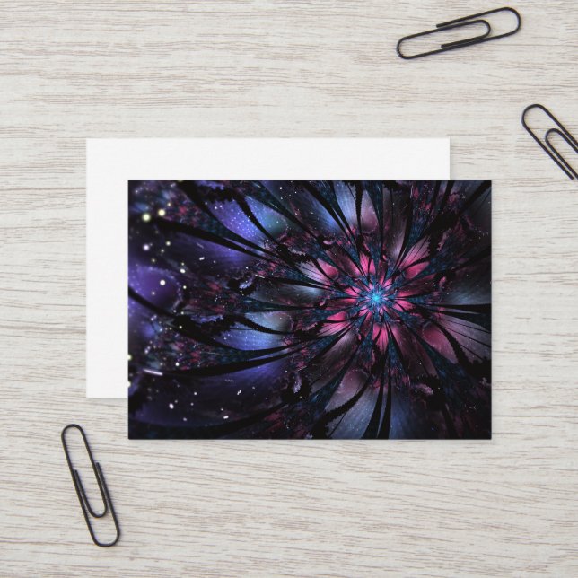 Abstract fractal flower design.  business card (Front/Back In Situ)