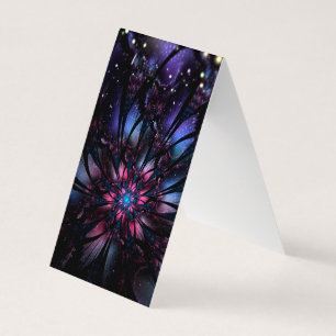 Abstract fractal flower design. business card