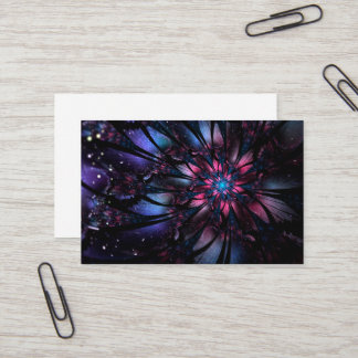 Abstract fractal flower design. business card