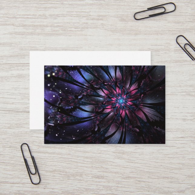 Abstract fractal flower design.   business card (Front/Back In Situ)