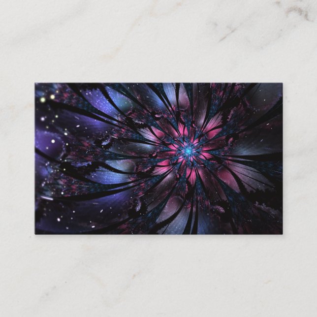 Abstract fractal flower design.  business card (Front)