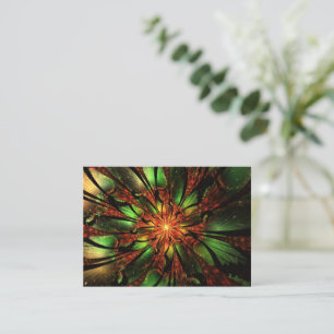 Abstract fractal flower design. business card