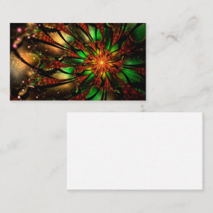 Abstract fractal flower design. business card