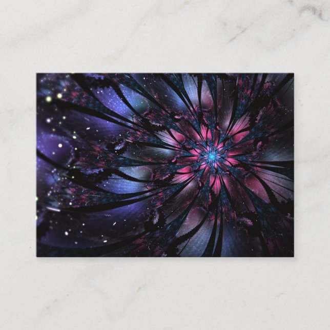 Abstract fractal flower design.  calling card (Front)