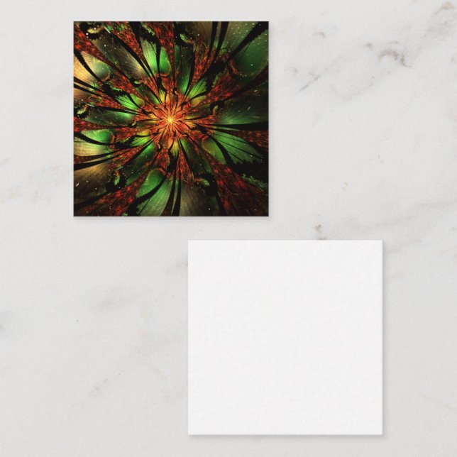 Abstract fractal flower design.   calling card (Front/Back)