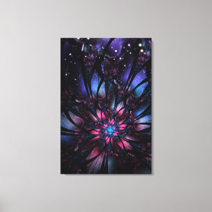 Abstract fractal flower design. canvas print