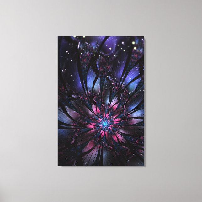 Abstract fractal flower design.  canvas print (Front)