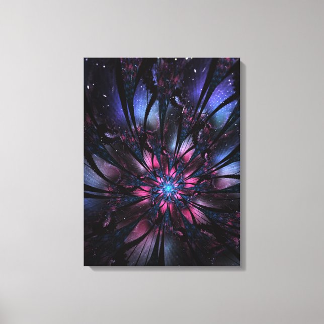 Abstract fractal flower design. canvas print (Front)