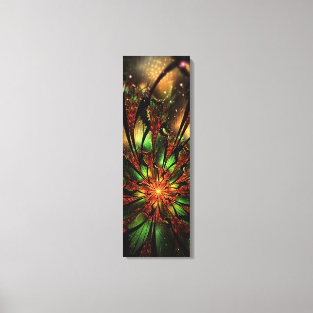 Abstract fractal flower design.  canvas print (Front)