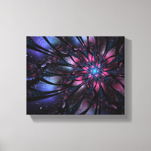 Abstract fractal flower design. canvas print